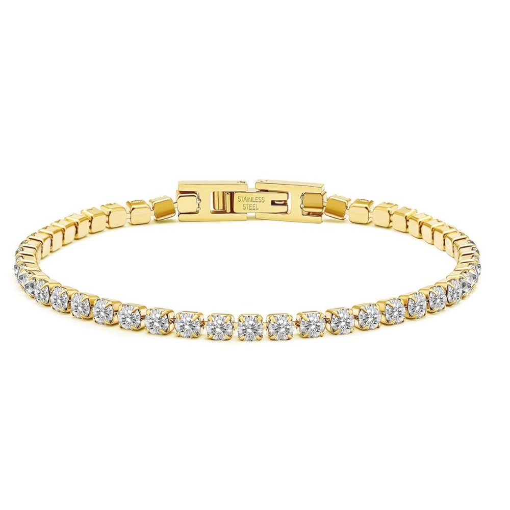 𝐓𝐞𝐧𝐧𝐢𝐬 𝐁𝐫𝐚𝐜𝐞𝐥𝐞𝐭 Cubic Zirconia Gold Silver Rose Jewelry